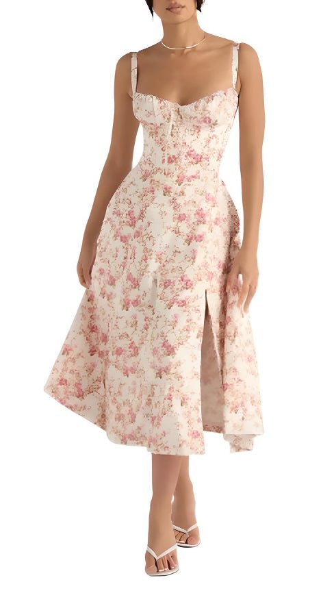 Farrah | Blomstret stropløs kjole - Kim Mode KBH