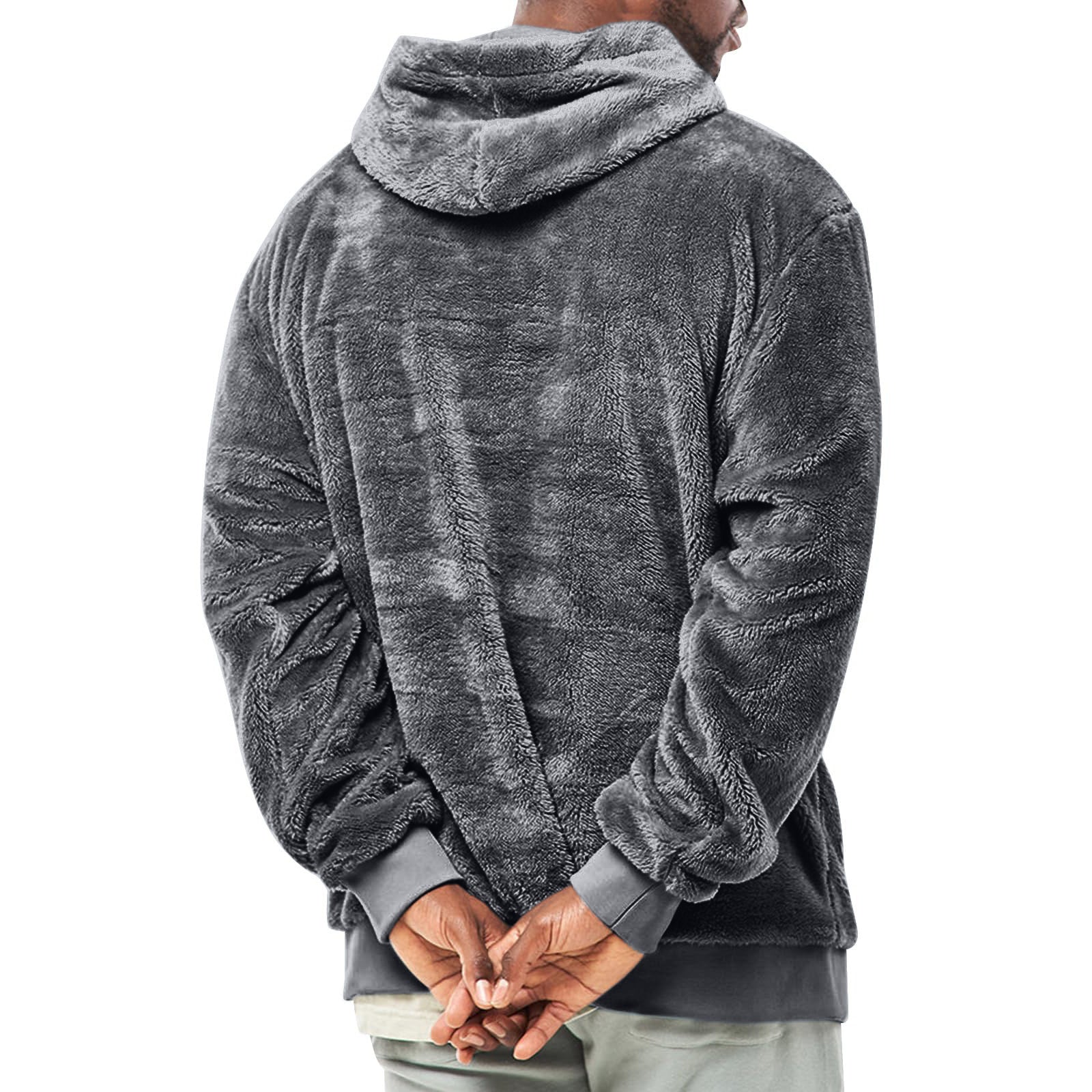 Plush Pocket Hoodie - Trendy vintertrøje til mænd - Kim Mode KBH