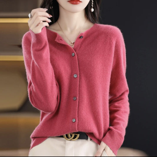Rosy | Løs frakke med rund hals - Kim Mode KBH