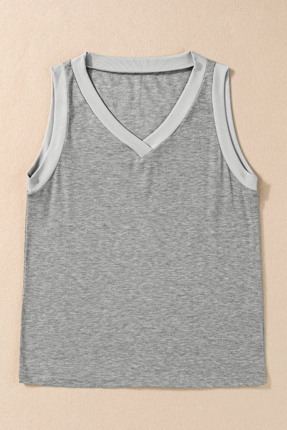 Tanktop med kontrastkant og løs pasform - Kim Mode KBH