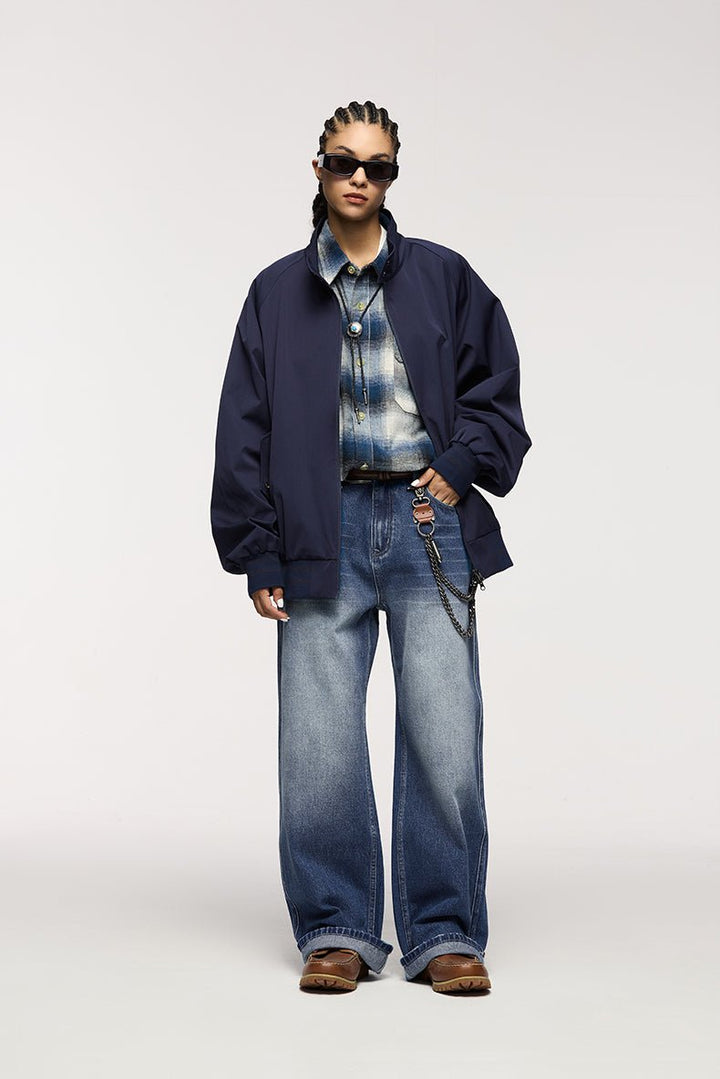 Unisex Retro Stretch Straight - Leg Jeans, behagelige vaskede denimbukser til hverdagsbrug - Kim Mode KBH