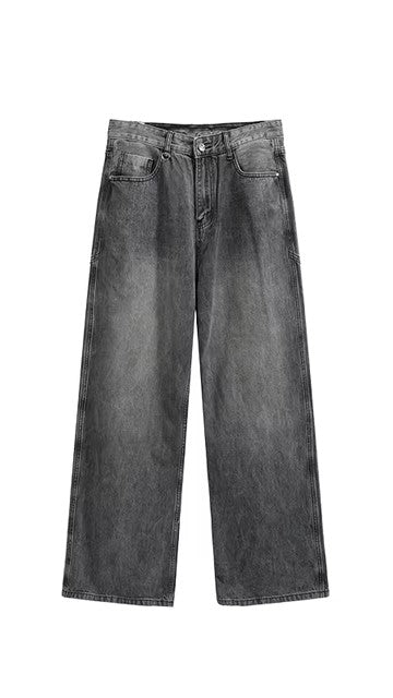 Unisex Retro Stretch Straight - Leg Jeans, behagelige vaskede denimbukser til hverdagsbrug - Kim Mode KBH