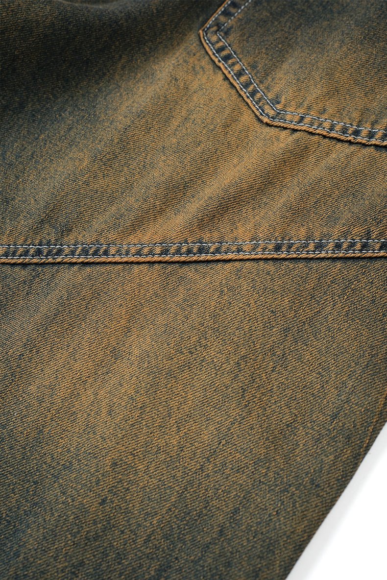 Unisex Retro Stretch Straight - Leg Jeans, behagelige vaskede denimbukser til hverdagsbrug - Kim Mode KBH